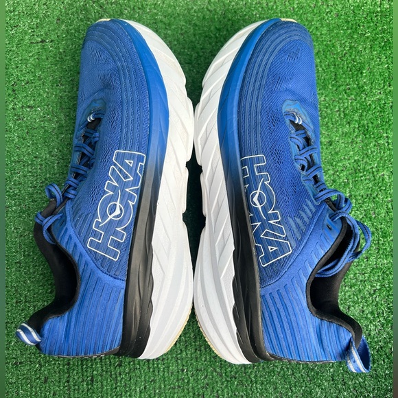 HOKA ONE ONE Blue Bondi 6 Sneakers Shoes Mens Sz 10.5 Running Walking pre-owned - Picture 8 of 16